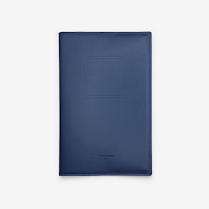 Cuaderno clásico con funda de piel azul - Tintablanca